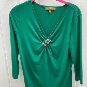 Ellen Tracy Green Top M